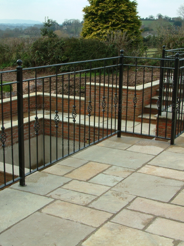Patio Railings around Ponds and water features, Minehead